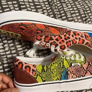 Leopard vans patchwork